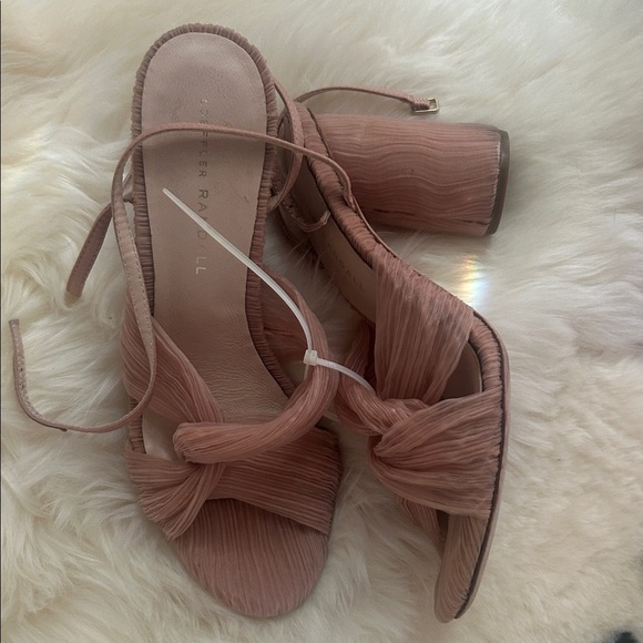 Loeffler Randall Camellia Beauty Pleated Bow Heel 37 1/2 - Picture 2 of 10